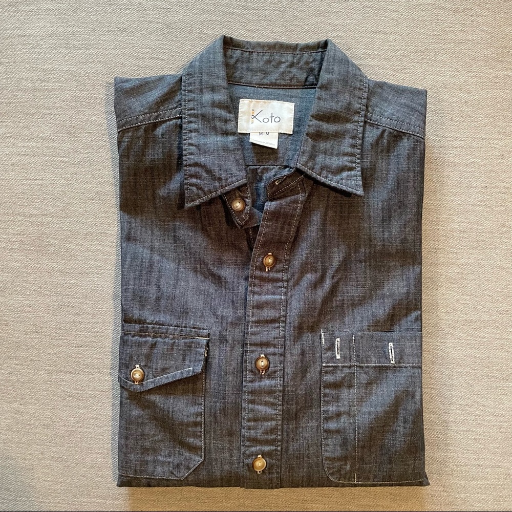 Mens Collared Button Up L/S Shirt